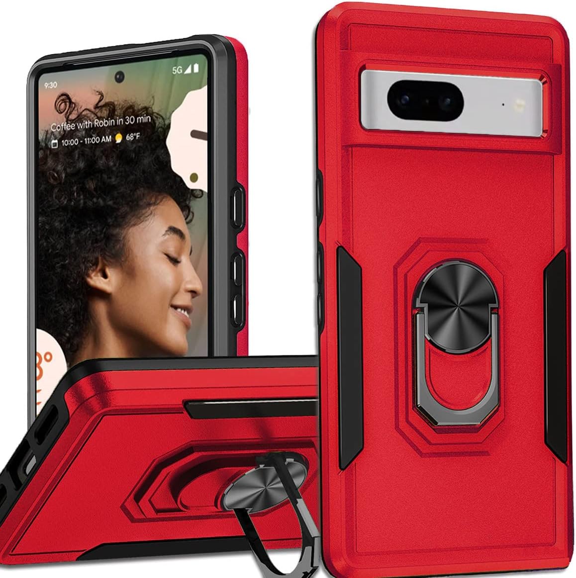 Étui à anneau robuste pour Google Pixel 8A Étui à anneau robuste pour Google Pixel 8A